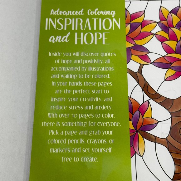 Bendon Adult Advanced Coloring Book Inspiration And Hope New - Picture 5 of 6